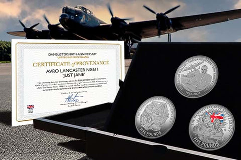 The Dambusters 80th Anniversary Silver Proof Collector Set - Lancaster Experience Edition