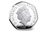 UK 2020 Iguanodon Coloured Silver Proof 50p