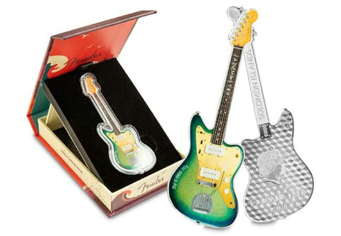 The 2024 Fender® Jazzmaster® 1oz Silver Coin