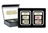 Queen Elizabeth II First and Last Banknote Ingot Pair