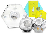 East India Company 2022 Aesop's Fables Silver Proof 50p Pair