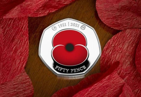 2021 RBL Centenary Poppy Silver 50p