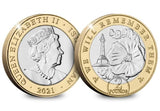2021 Isle of Man Poppy BU £2 Pair