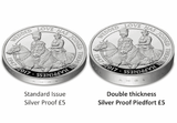 UK 2017 Platinum Wedding Silver Piedfort £5