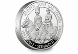 UK 2017 Platinum Wedding Silver Piedfort £5