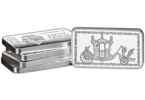 Queen's 70th Coronation Silver Coin Bar