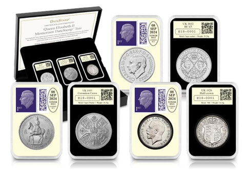 Queen Elizabeth II Memoriam DateStamp Trio