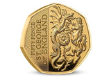 St George 24 Carat Gold-Plated 50p