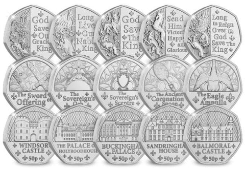 British Isles Complete Coronation 50p Collection