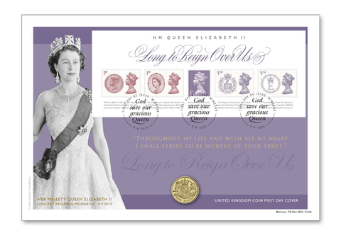 The UK Longest Reigning Monarch Coin Cover - The Westminster Collection International