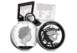 'Spooky Stories' Raven Black Rhodium 2oz Silver Coin