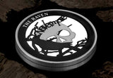 'Spooky Stories' Raven Black Rhodium 2oz Silver Coin
