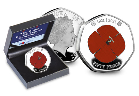 RBL Centenary Heritage Poppy Silver 50p