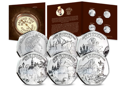 Around the World in 80 Days BU 50p Coin Set