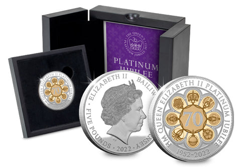 The Platinum Jubilee Silver Proof Five Pounds