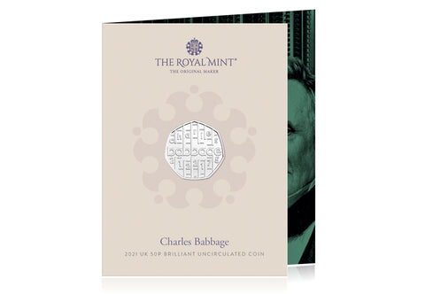 UK 2021 Charles Babbage 50p BU Pack