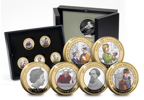 Charles Dickens 150th Anniversary Silver £2 Set