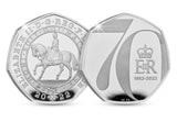 UK 2022 Platinum Jubilee Silver Proof 50p Coin