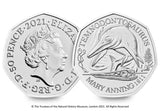 2021 UK Temnodontosaurus CERTIFIED BU 50p