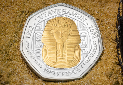 The Mask of Tutankhamun Silver Fifty Pence