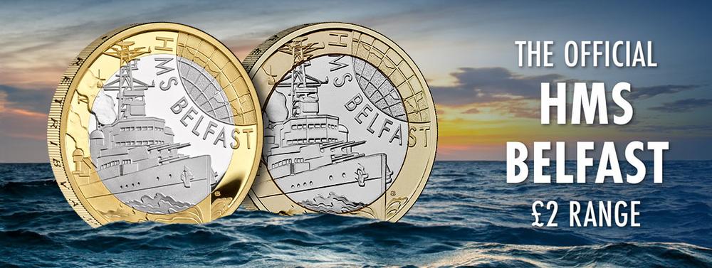 The Brand New UK 2025 HMS Belfast £2 Coin Range